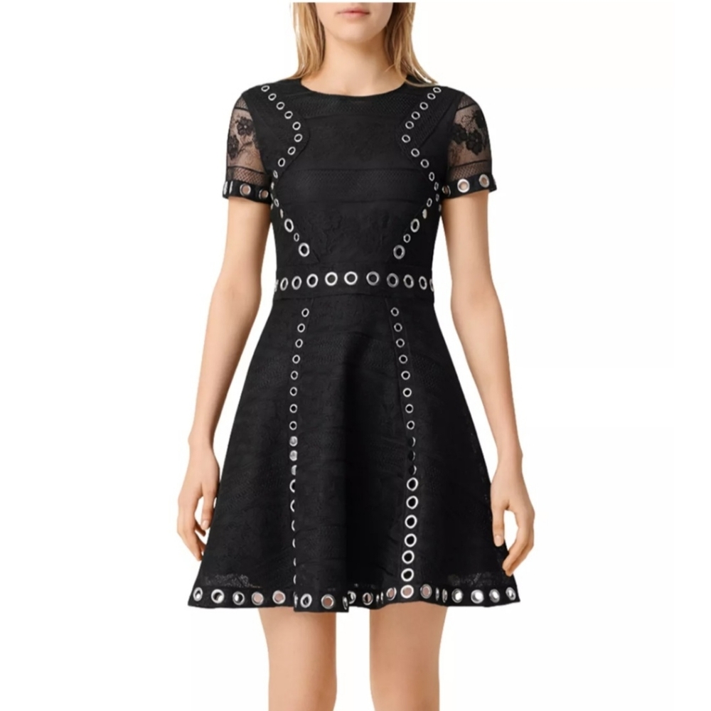 Maje Ranch Eyelet Dress
